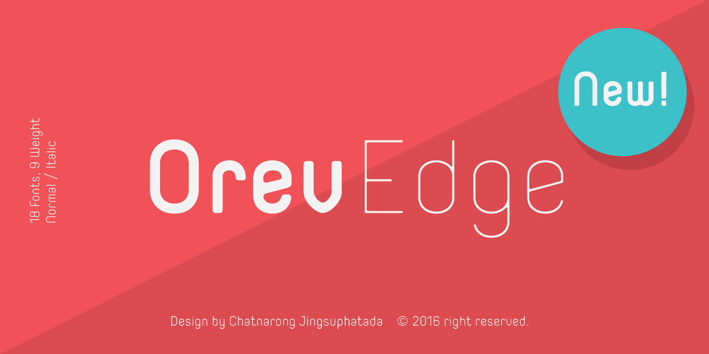 Пример шрифта Orev Edge #1
